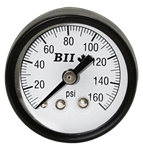 Pressure Guage 0-160 PSI 1 1/2^ Dial 1/8^ MPT, CENTRE BACK MOUNT