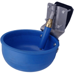 Round Blue Poly Bowl w/304SS Bracket & Adjustable Super Flow valve