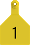 Stockman Large Tags. 25/pkg Yellow Numbered 1-25