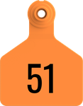 Stockman Medium Tags. 25/pkg Orange Numbered 51-75