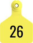 Stockman Medium Tags. 25/pkg Yellow Numbered26-50