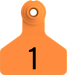 Stockman Small Tags. 25/pkg Orange Numbered 1-25
