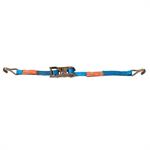 Tie Down Ratchet Strap with wire hooks. 1^ x 20'. 1100 lb WLL.