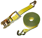 Tie Down Ratchet Strap with wire hooks. 2^ X 27' 3335 lb WLL.