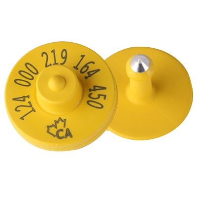 Y-Tex FDX Round RFID Tags Packaged 20 Tags and Buttons Per Pack