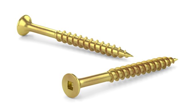 Yellow Flat Head Deck Screws