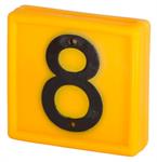 Yellow Neck Strap Number Block #8