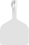 Z1 No-Snag Cow Tag, White, Blank, 25/pk