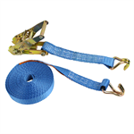 Tie Down Ratchet Strap with wire hooks. 1^ x 20'. 1100 lb WLL.