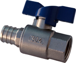 Pex Ball Valve  3/4^ pex x 1/2^ FPT, 304SS