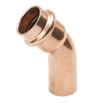 1^ Copper Press Fit x FTG Street 45deg Elbow