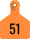 Herdsman Medium Tags. 25/pkg Orange Numbered 51-75