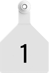 Stockman Large Tags. 25/pkg White Numbered 1-25