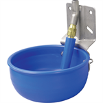 Round Blue Poly Bowl w/304SS Bracket & Super Flow valve