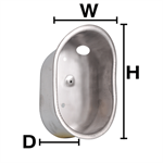 Nursery Curved Stainless Steel Cup Bowl Only