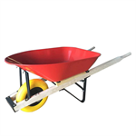 6 CUBIC Steel Tray Heavy Duty Wheel Barrow With 1 Flat Free Tire