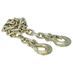 3/8^ x 5' G70 Safety Chain / 2 Slip Hooks / Latch
