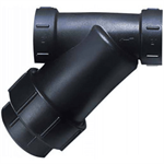 3^ Plastic Threaded Cap Inline Y-Strainer with NO Screen