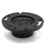 4^ x 3^ ABS Flush Closet Flange With Test Plug - 25 pcs/case