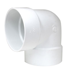 4^ PVC Sewer 90deg Elbow - Short - 25 pcs/Case