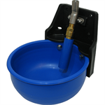 Round Blue Poly Bowl w/HD Poly Bracket & Super Flow valve